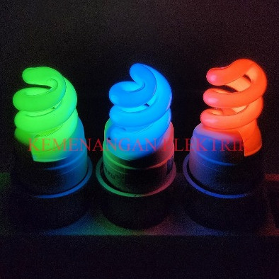 TERLARIS SHINYOKU MINI KEONG 5W E27 / LAMPU SPIRAL WARNA WARNI 5 WATT / LAMPU TORNADO ULIR E27 5WATT