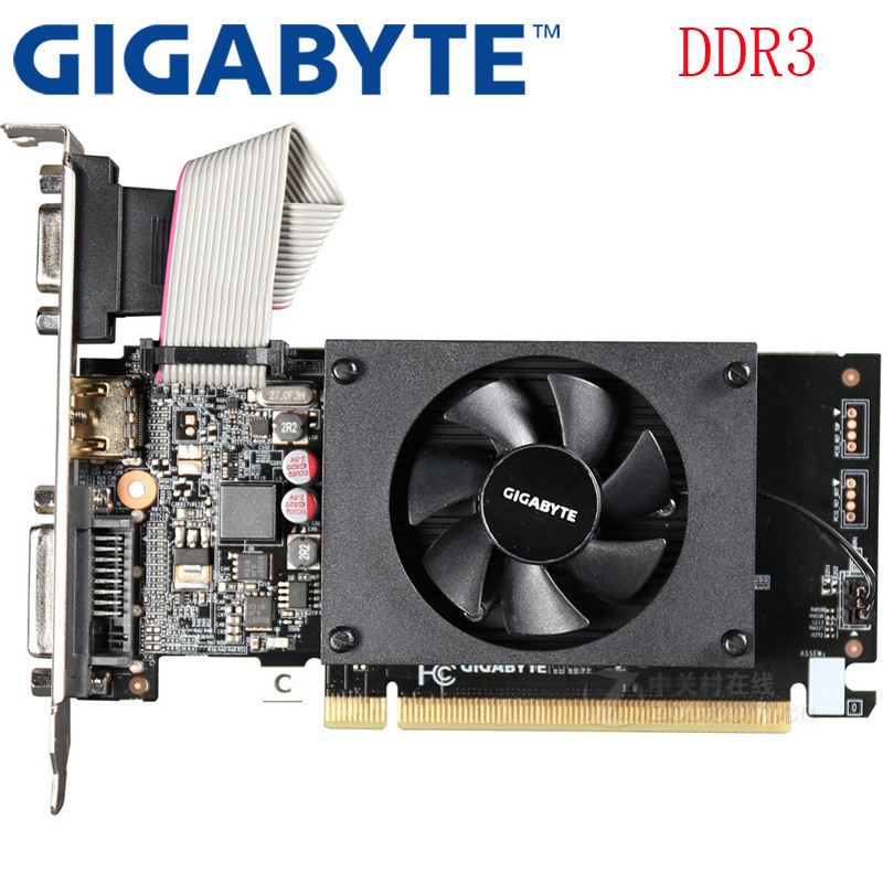 For GIGABYTE Graphics Card GT710 1GB 64Bit GDDR3/GDDR5 Video Cards for nVIA Cards Geforce Original G
