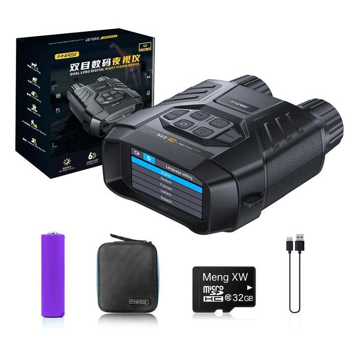 Fnirsi 6X Digital 4K Hd Merekam Teropong Penglihatan Malam 300M Berburu Berkemah Teleskop Lingkup Si