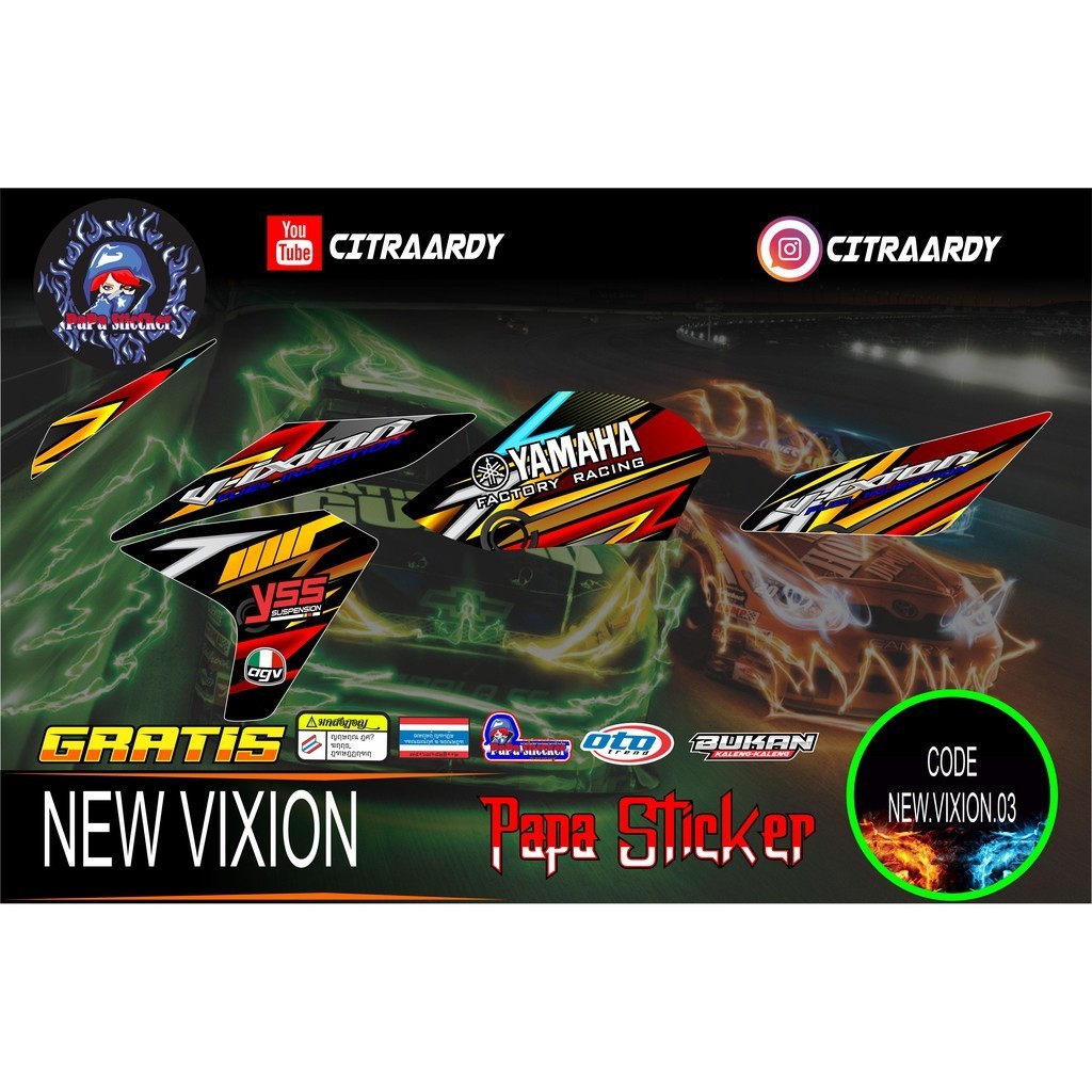 STRIPING VIXION NVL - STIKER DEKAL MOTOR VIXION NVL - STICKER DECAL VIXION NVL 03
