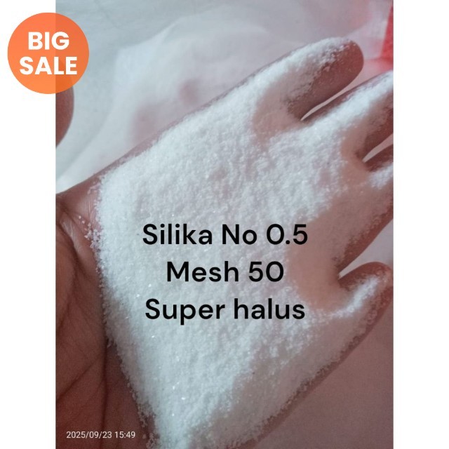 Silika putih super halus no 0.5 1kg / silika putih / pasir silika / pasir silika aquarium / pasir si