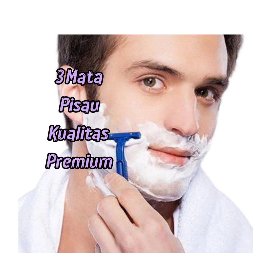 Alat Cukur 3 Mata Pisau Tajam Kumis Dan Janggut Cukuran 3 Mata Pisau Cukur Kumis