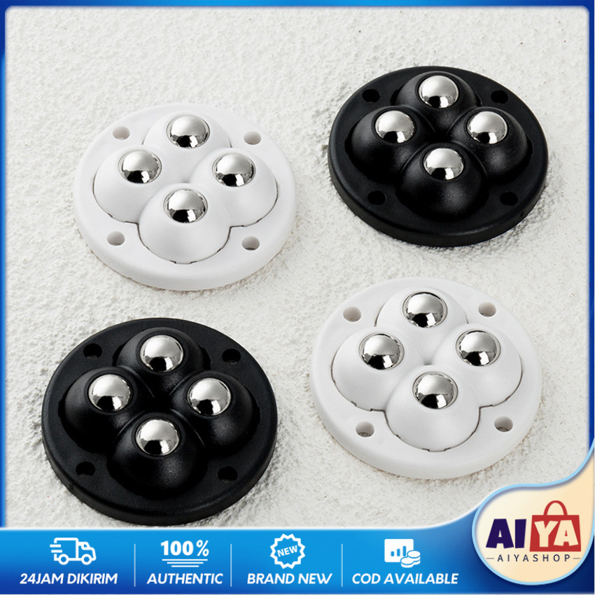 4Pcs Roda Tempel Kecil 360° Putar Stainless Roda Troli Mini Seraguna Roda Kastor Kecil Tempel Roda K