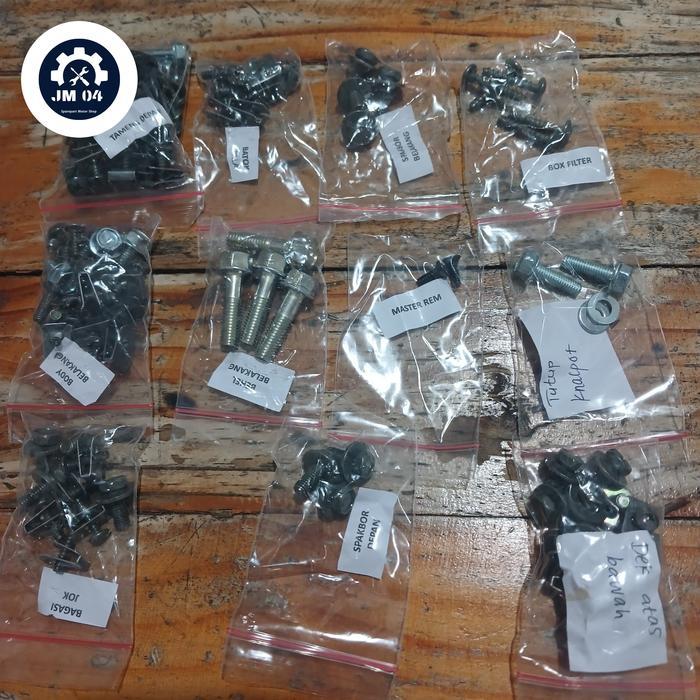 Baut baud full set body motor honda beat karbu lama 2008-2012