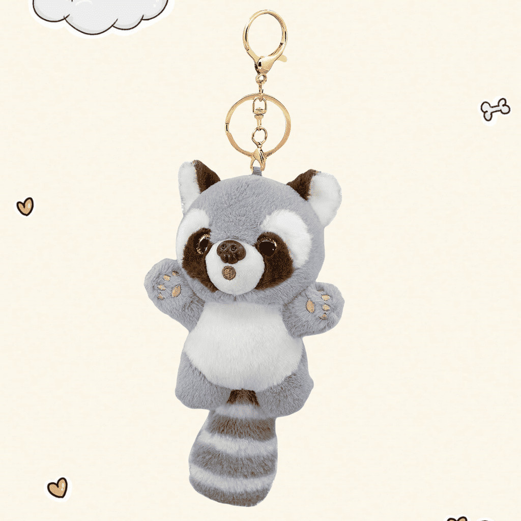 Cute Cartoon Red Panda Plush Toys Pent Little Raccoon Doll Keyain Doll Playground Raccoon Stuffed Ba