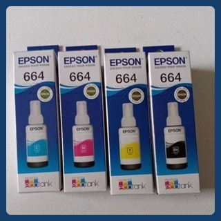 Tinta EPSON 664 Black Cyan Magenta Yellow Original Garansi Resmi