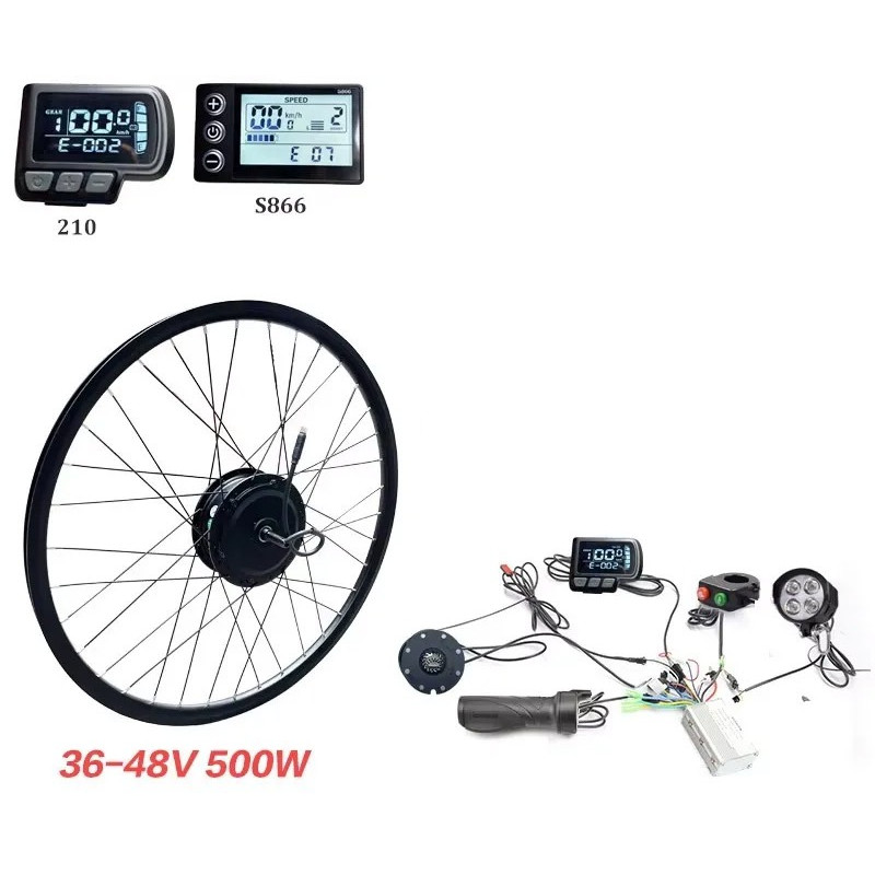 Electric Bike kit with ebike electric bicycle kit 20 26'' 27.5 700C 500W Front Rear Electric Wheel H