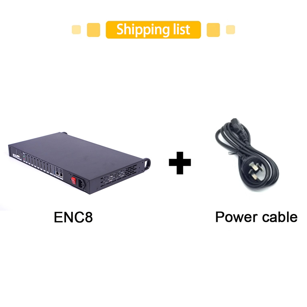 Link Pi ENC8-1U 8-channel HDMI HD 3531D Encoder Live Broadcast HEVC h265 IPTV ARM Cortex A53 4K60fps