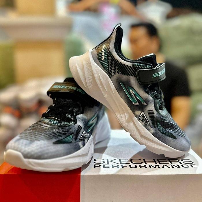 Sepatu Anak Laki-laki Perempuan Skechers Hitam Putih Premium Kids - 26