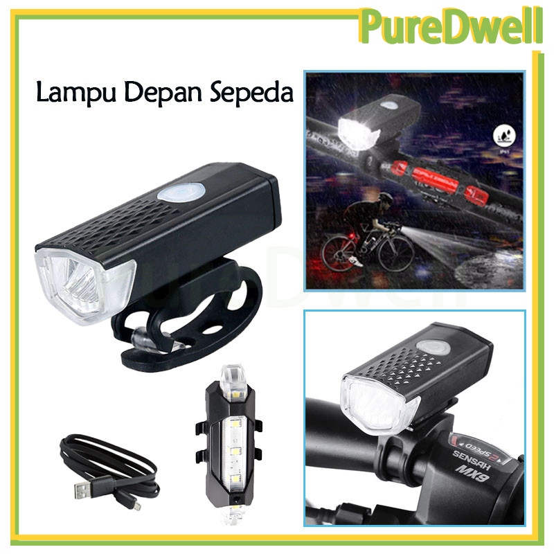 usb rechargeable lampu sepeda mtb lipat/lampu sepeda led waterproof/lampu sepeda depan belakang/
