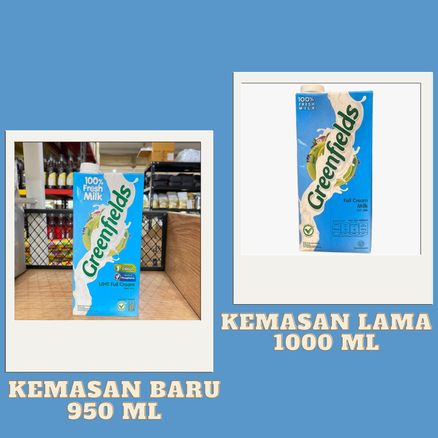 Susu UHT Greenfields 950 ml Carton | Greenfields UHT 950 ml Karton