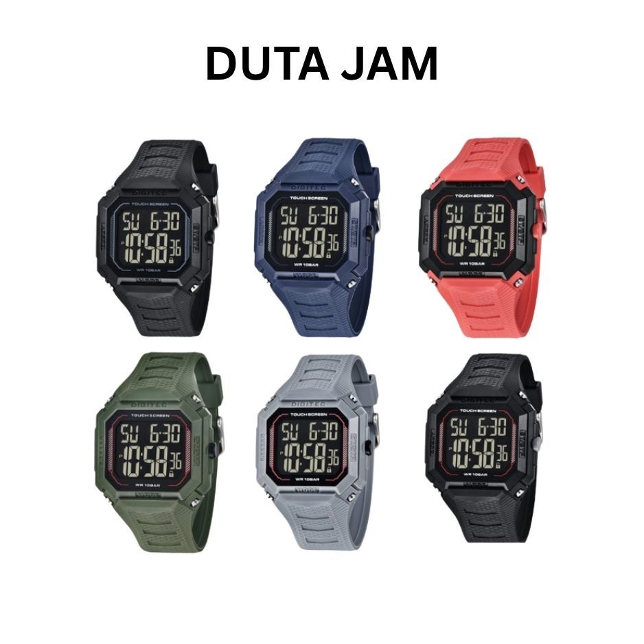 JAM TANGAN PRIA DIGITEC DS8085T DS 8085T DS-8085T DIGITAL RESIN/ KARET/ RUBBER STRAP