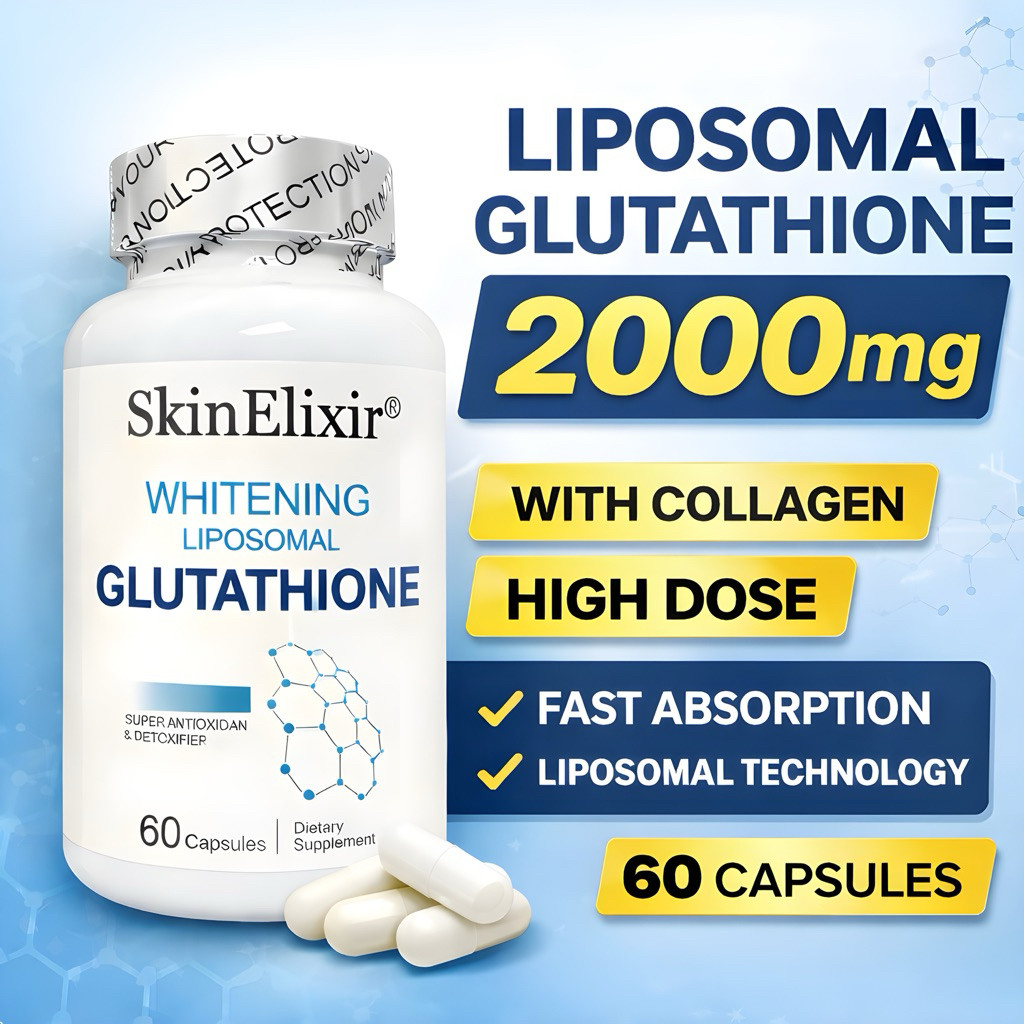 Liposomal Glutathione 2000mg 60 Kapsul Suplemen Kulit Whitening Glutathione Collagen
