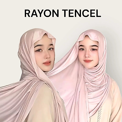 Pashmina Rayon Tencel Akbar Scarf Premium Super Lembut / Pashmina Kaos