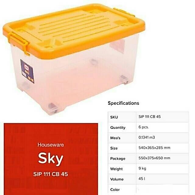 Container box plastik roda SHINPO SIP 111 SKY Container CB45 CB 45