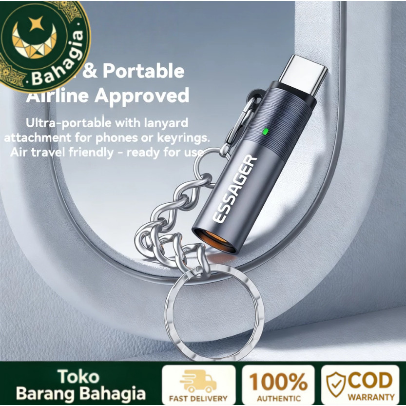 Pemantik Rokok Elektronik Tipe C OTG HP Paduan Aluminium Portable Mini USB Charger Korek Api Elektri
