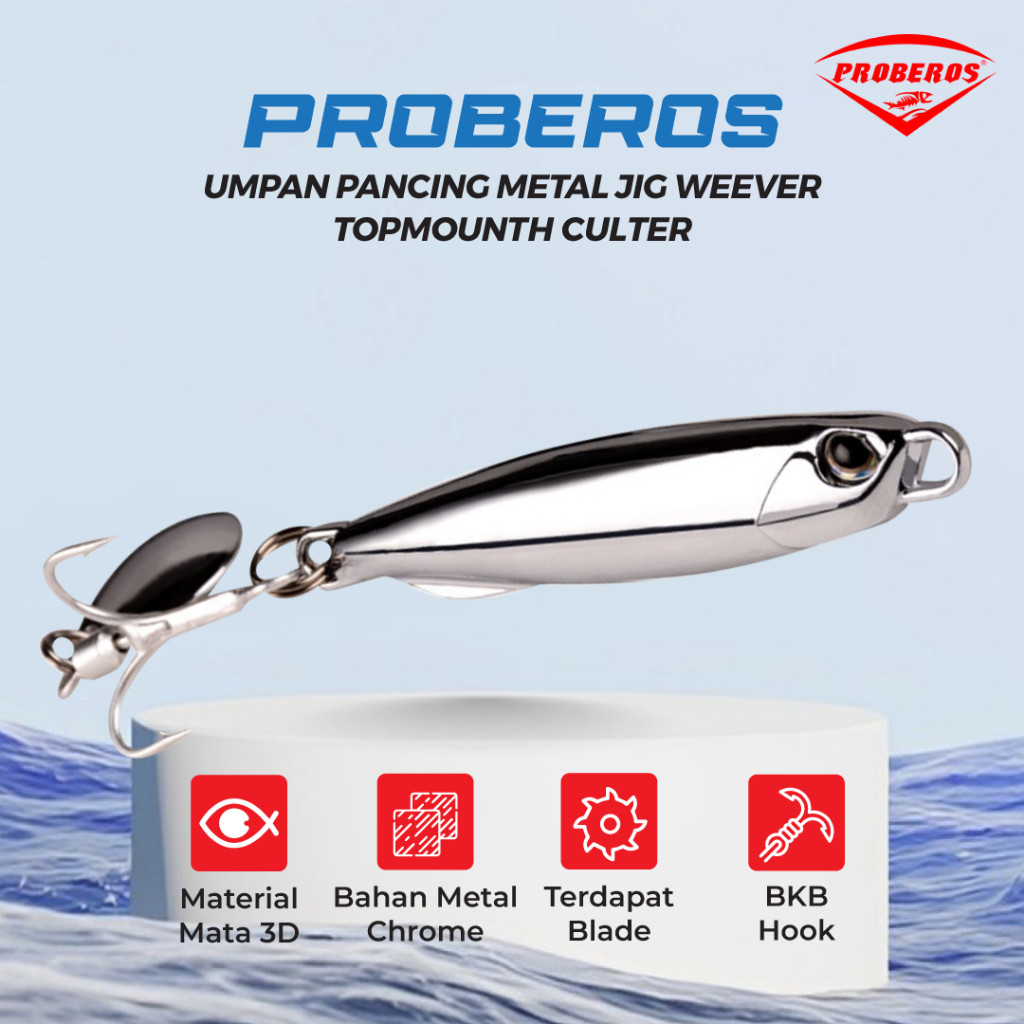TERLARIS PROBEROS Umpan MetalJig Weever Topmouth Culter MJ027