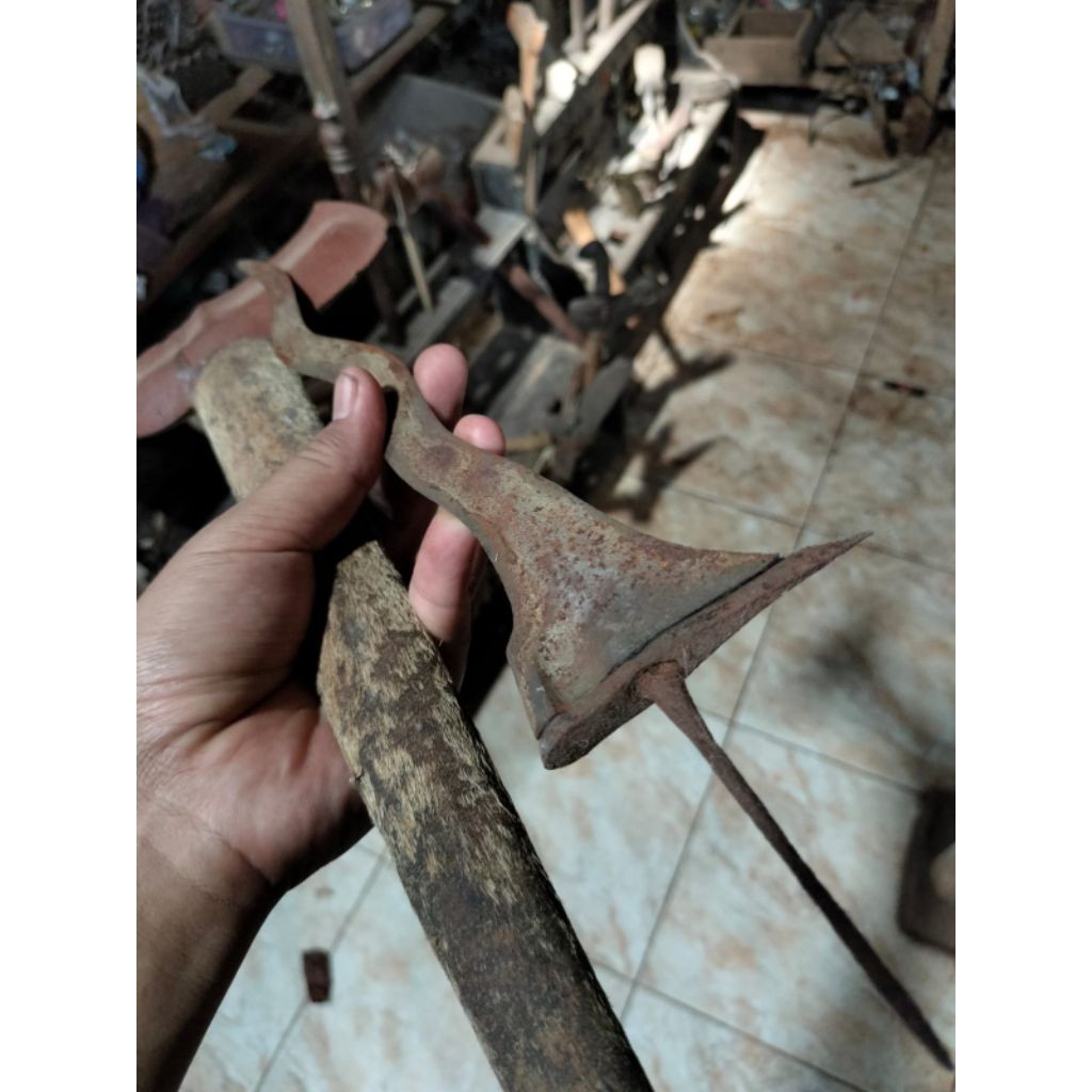 Keris Luk Sepuh Kuno Asli - Bilah Keris Berlekuk Tradisional Jawa Melayu Lengkap Warangka Gayaman