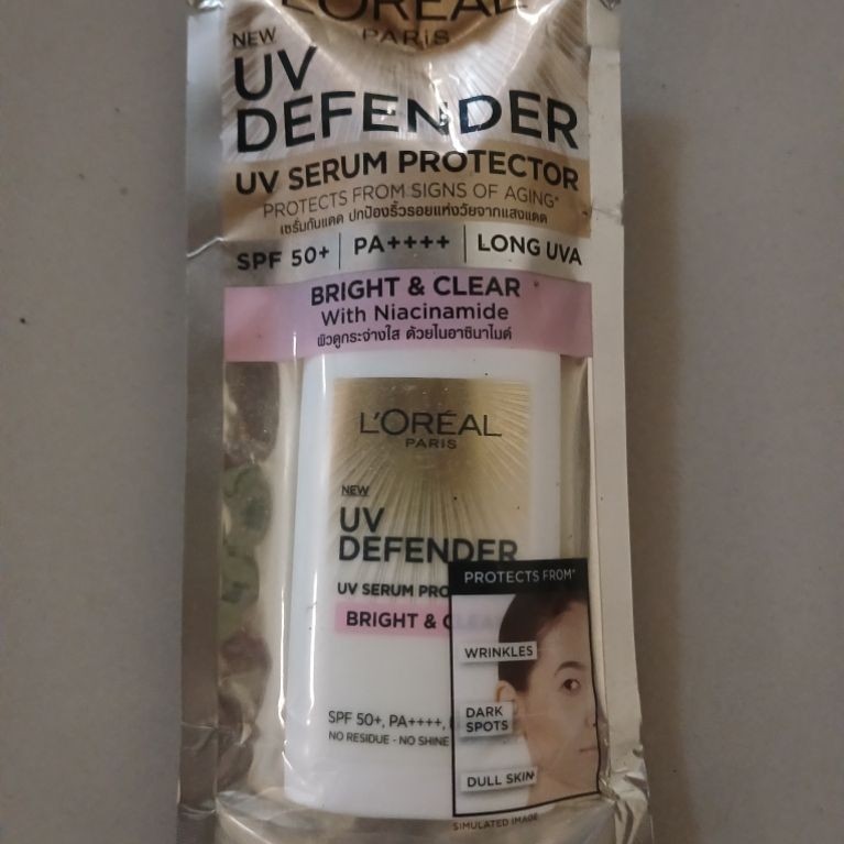 [50ml] L'oreal Loreal Paris Sunscreen Perfect UV Defender Serum Protector Bright & Clear Sunscreen 5