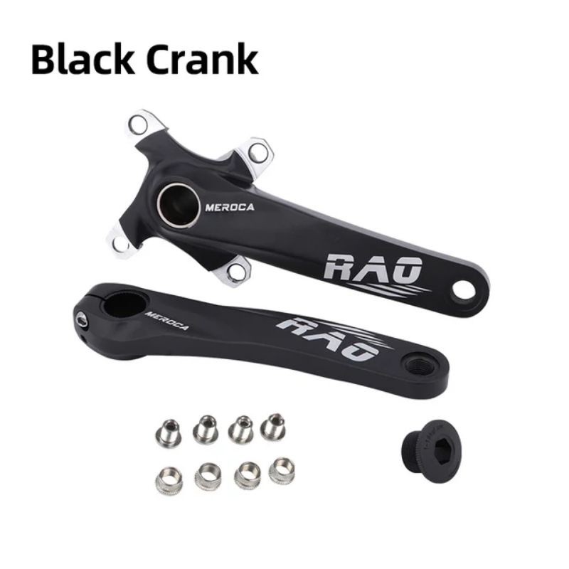 Foto Crank Meroca Rao Hollowtech HT 2 BCD 104 64 bisa single atau double chainring panjang arm 170 mm BB atau tanpa BB
