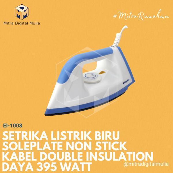 Miyako EI1008M Setrika Listrik 395W Alas Anti Lengket Soleplate Non Stick Lapisan Teflon Pelindung K