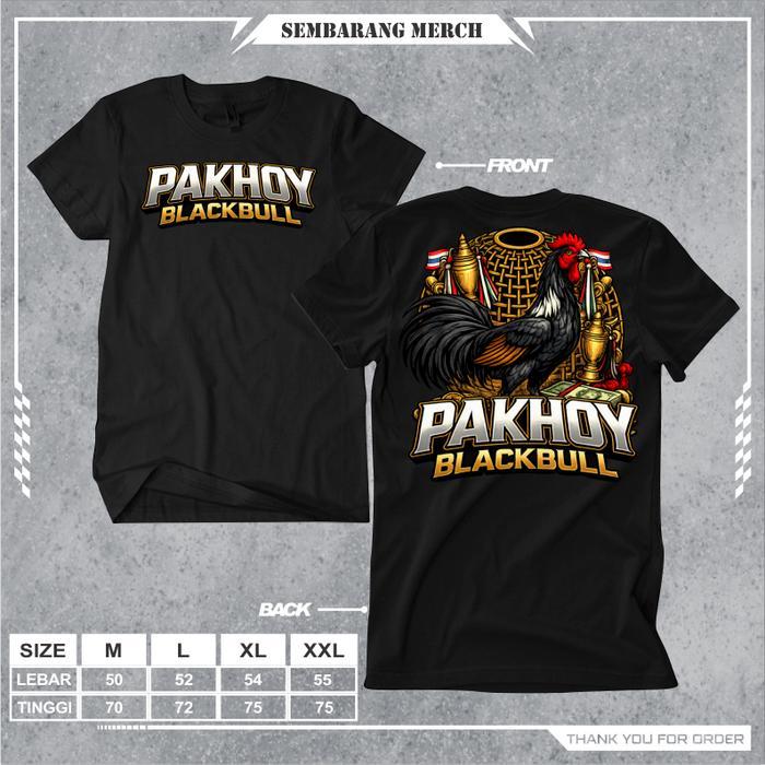 Kaos AYAM PAKHOY BLACKBULL bahan cotton pe soft 24s Baju SINGLE FIGHTER Katun Distro Sablon dtf prem