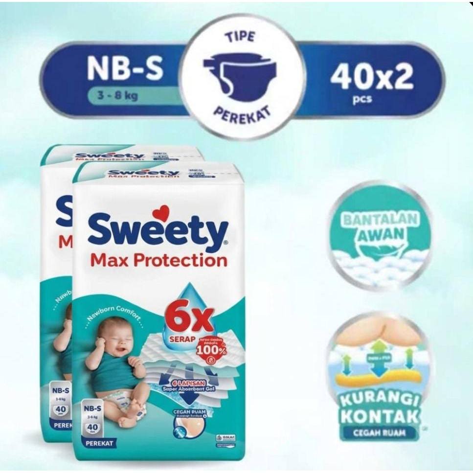 Popok Bayi Sweety Perekat dan Celana Ukuran NB S M L XL XXL