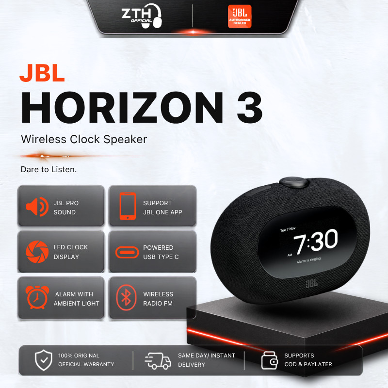 JBL Horizon 3 Clock Bluetooth Speaker with FM Radio