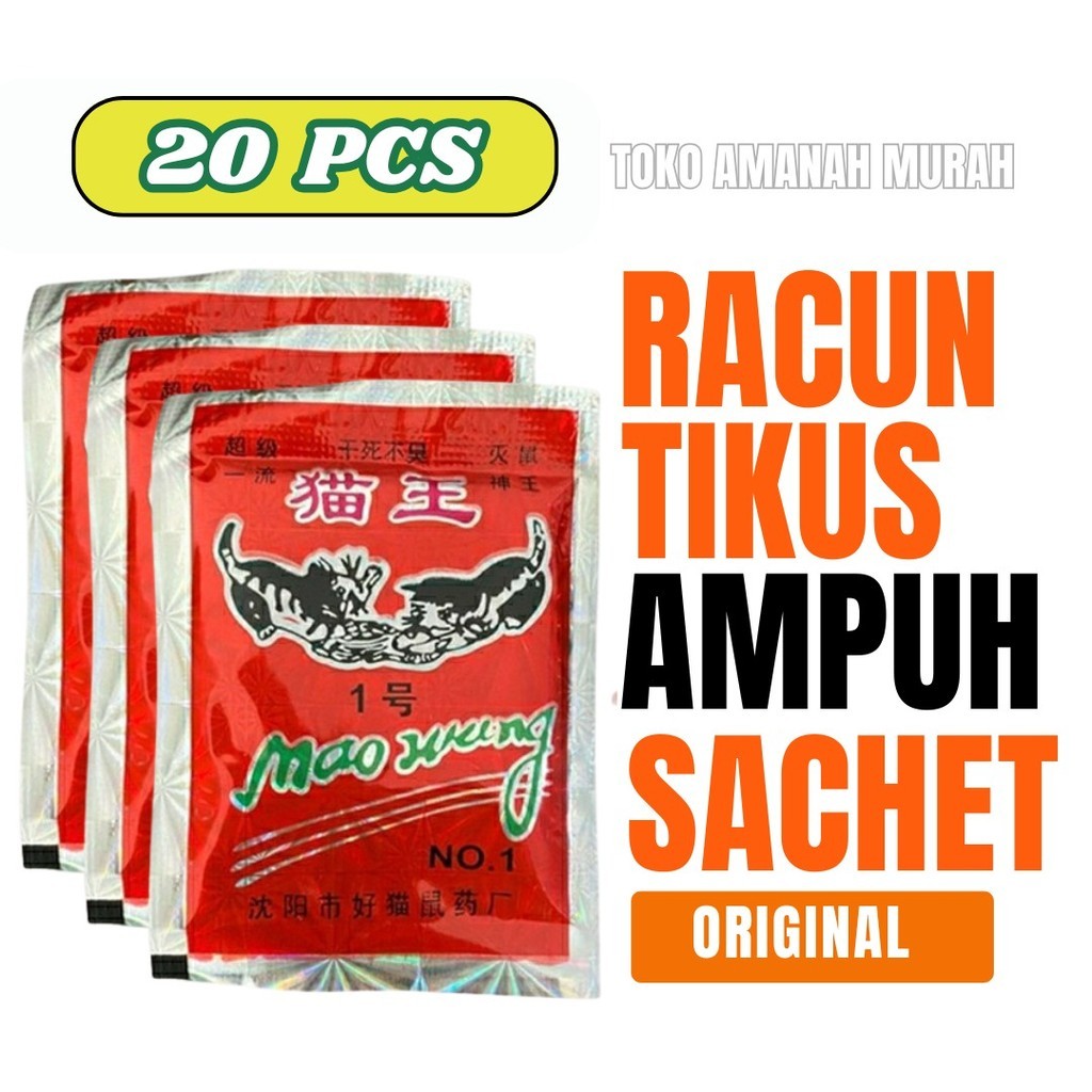 MA - 20 PCS - Racun Tikus Mao wangHologram Mati Kering di Tempat Tanpa Bahan Tambahan COD
