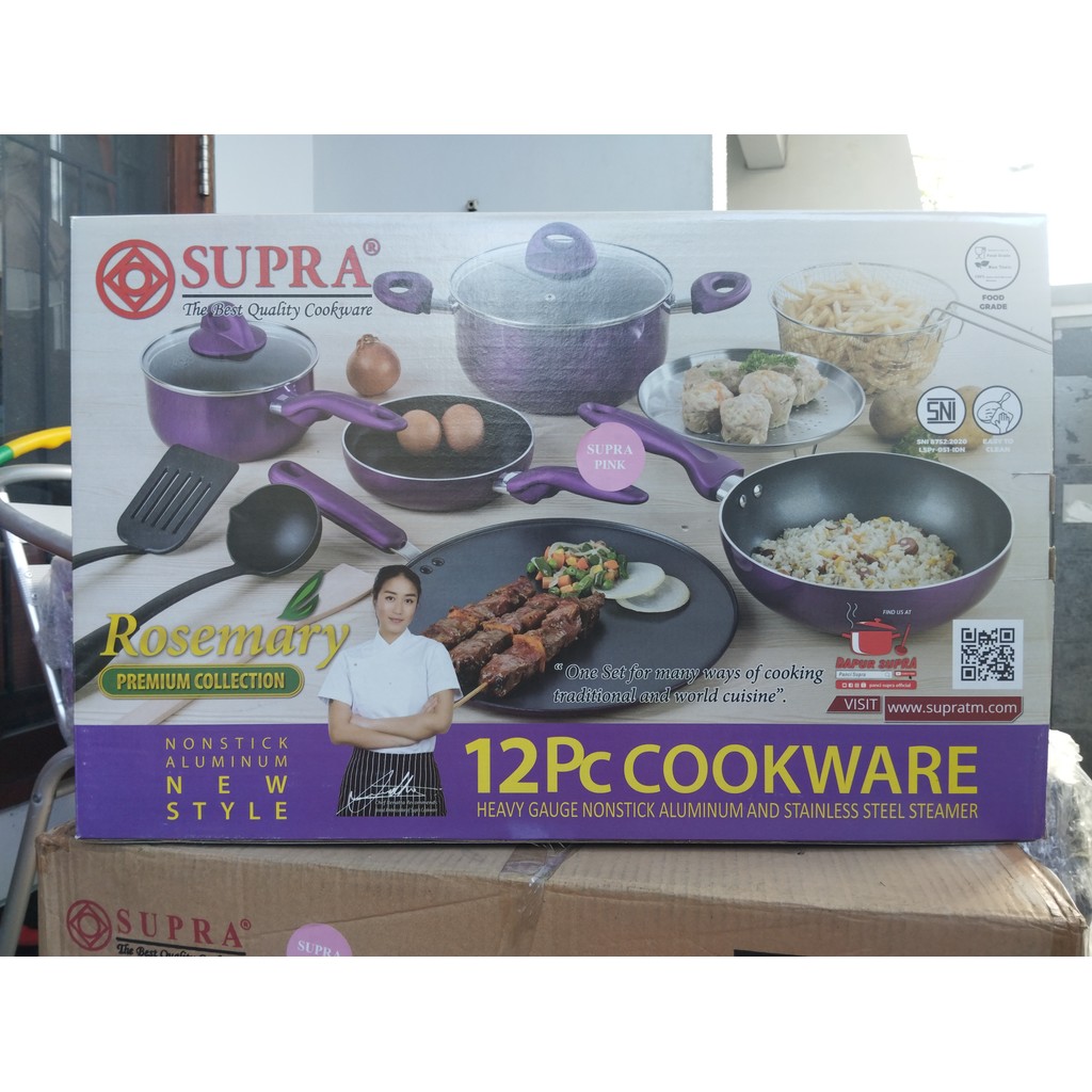 Peralatan Masak Supra Set Rosemary 12 pcs Wajan Panci Cookware