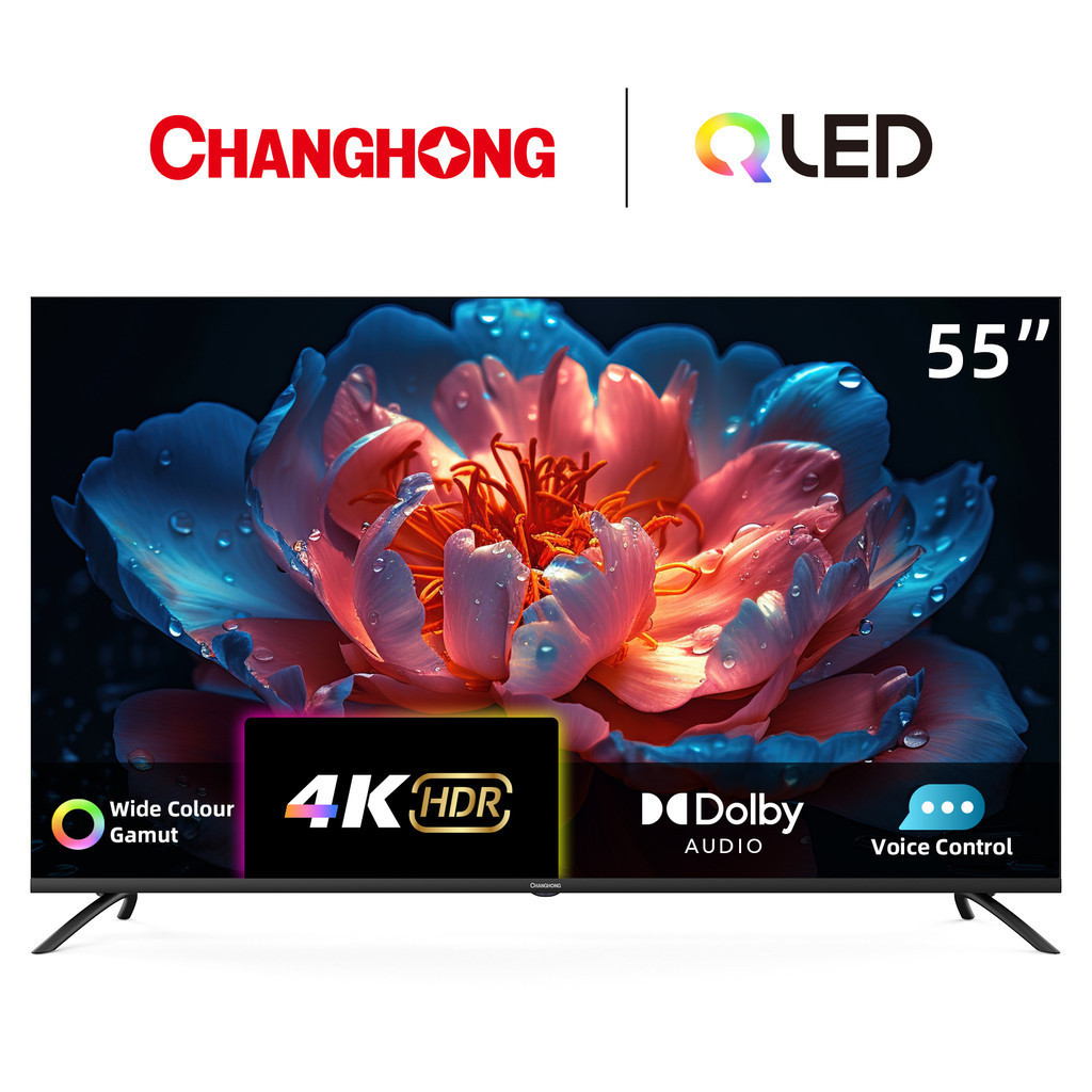 LED Tv Changhong 55 INCH qled 55QCN1  CHANGHONG U55QCN1 TV QLED 55 INCH GOOGLE TV SMART