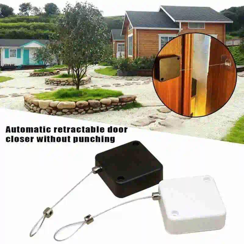 Door Closer Automatic Door Closer Pun-Free Automatic Drawstring Door Closer Bracket Door Automatic C