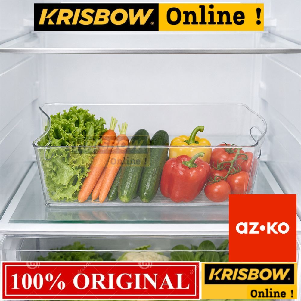 AZKO Culinart Wadah Penyimpanan Kulkas Plastik Transparan Fridge Storage Container Wadah Simpan Kulk