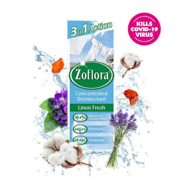 Zoflora disinfectant concentrate asli UK 120ml - fresh linen