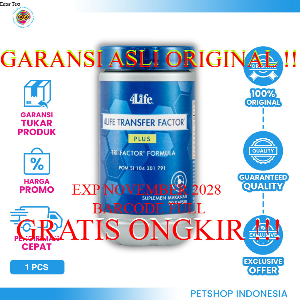 4LIFE TRANSFER FACTOR PLUS (PCS) untuk Hewan - Imun Booster Premium Kucing & Anjing