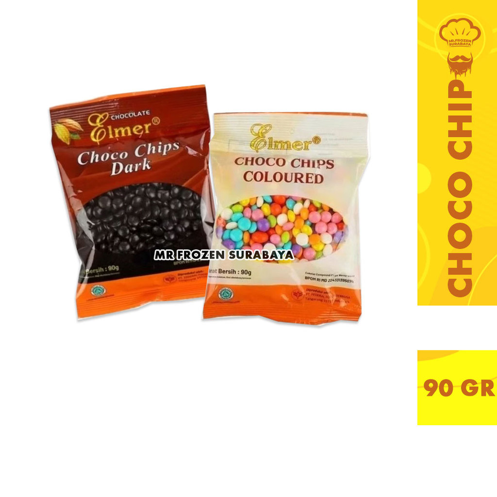 Elmer Choco Chips Coklat Warna Warni 90 gram