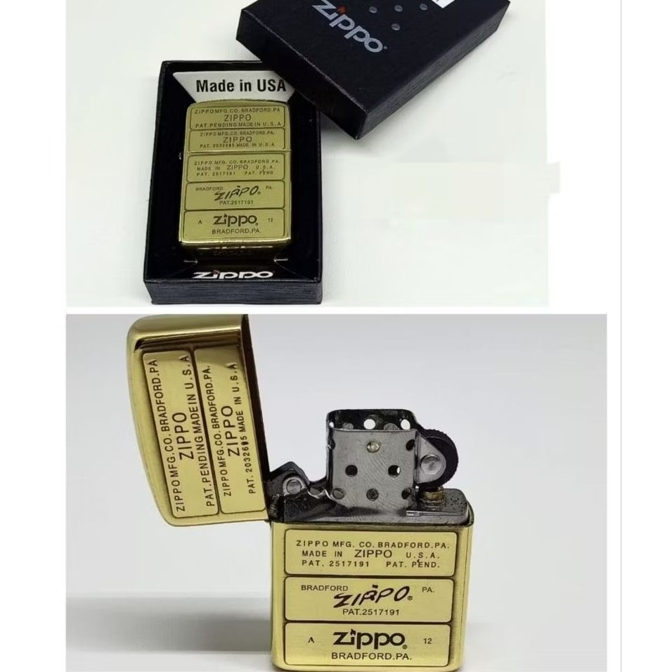 Vapa Zipp. . .Lighter Korek Api Zippo Gold Bradford Limited 2sisi Korek Api Souvenir Unik
