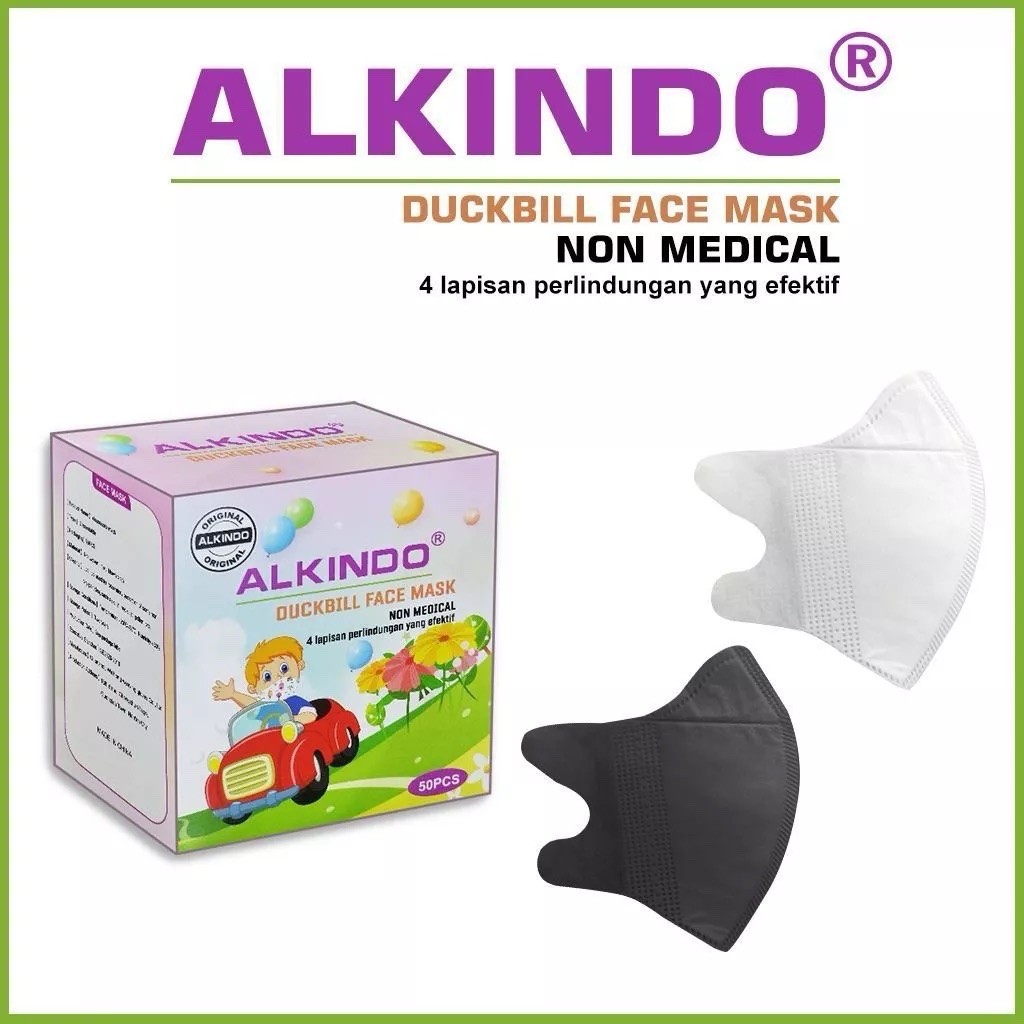 LAPAK GADGET [ DUCKBILL ANAK ] MASKER DUCKBILL ANAK 50PC 50 PC PCS 50PCS ALKINDO 3D Motif Kids Mask 