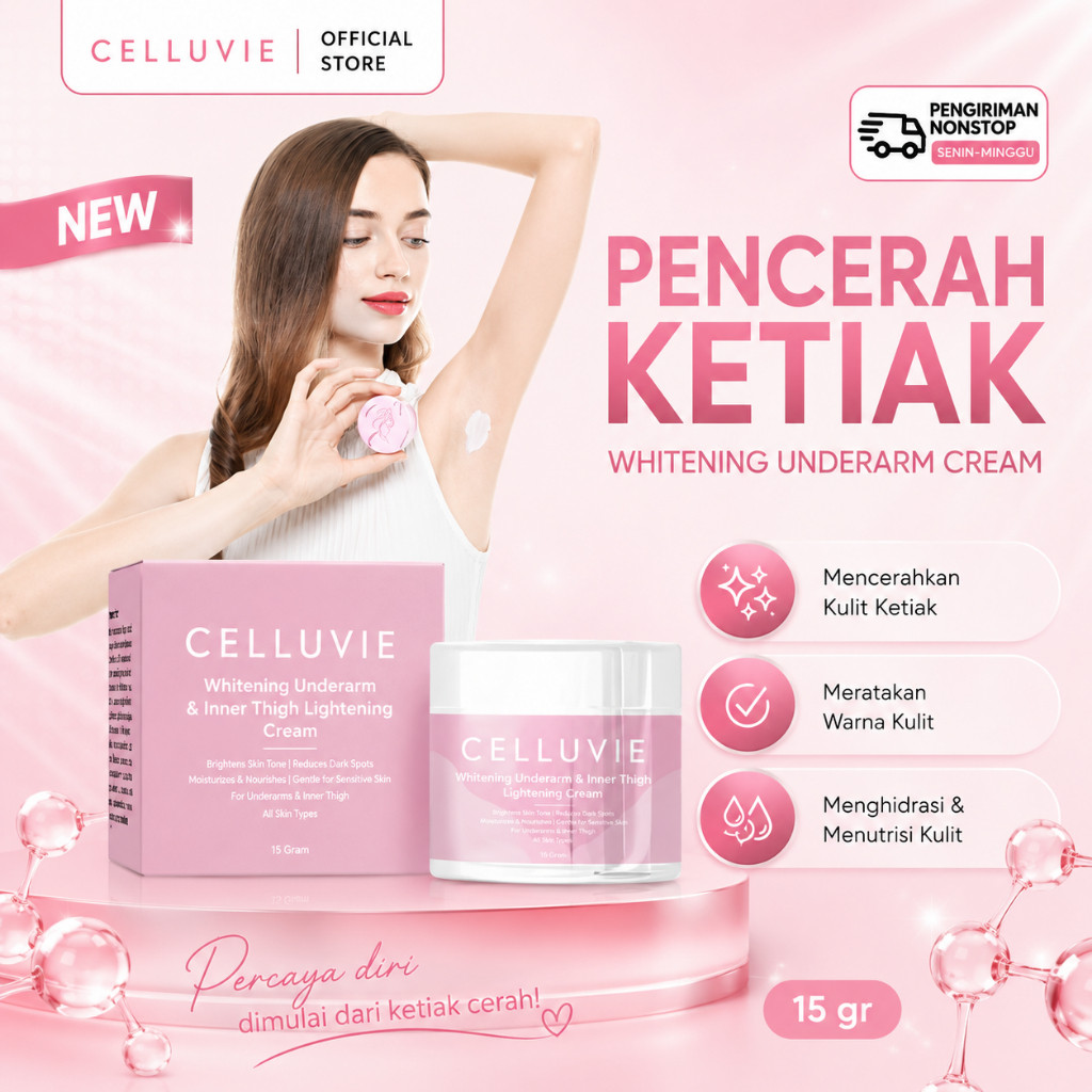 Pemutih Ketiak & Selangkangan CELLUVIE Underarm Whitening Ketiak Cerah & GLOWING