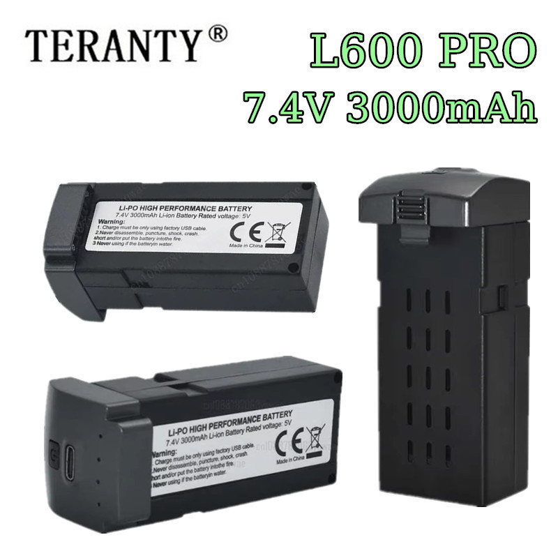 Bateria original l600 pro rc drone, bateria de íon-lítio 7.4v 3000mah, helicóptero l600 pro para bat