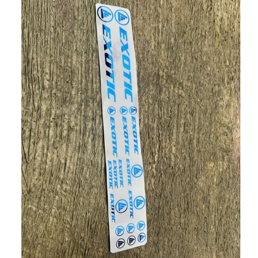 cutting stiker sepeda exotic biru
