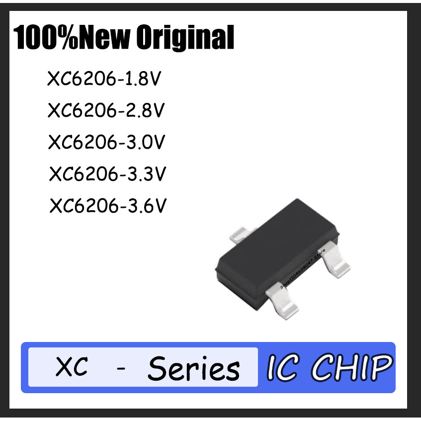 100PCS Brand new XC6206-1.8V XC6206-2.8V XC6206-3.0V XC6206-3.3V XC6206-3.6V SOT-23 Quality assuranc