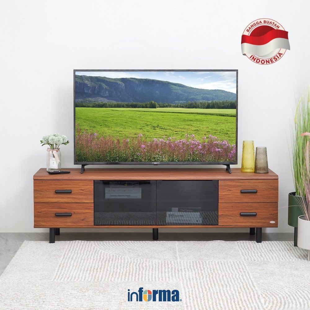 Informa Morgen Rak TV - Cokelat Walnut Cabinet TV Stand Meja TV Lemari TV