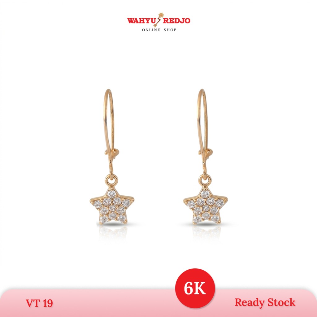 WAHYU REDJO - ANTING EMAS 6K  MODEL GONDEL BINTANG SIMPLE & DAILYWEAR (NON PMR)
