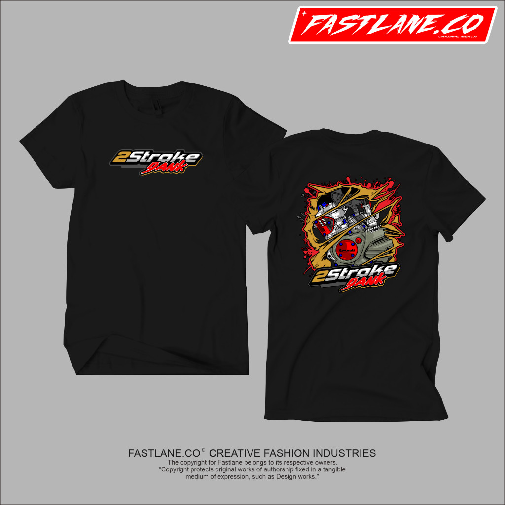 KAOS T-SHIRT 2 STROKE GANK ENGINE / Kaos 2stroke gank / kaos twostroke gank / kaos two stroke gank