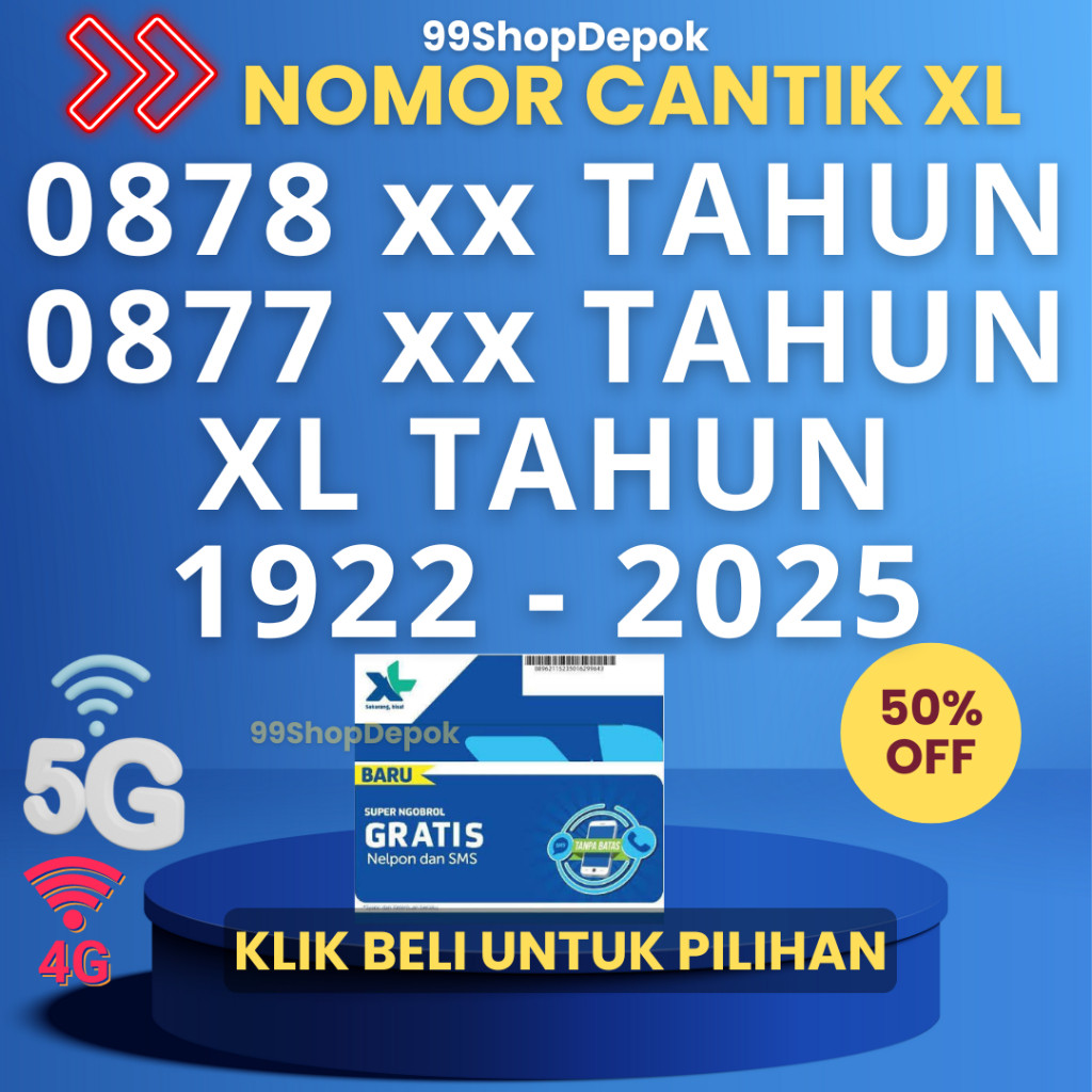 Nomor Cantik XL TAHUN Part 1 - Kartu Perdana XL 4g 5g Nomor Cantik XL Tahun Lahir