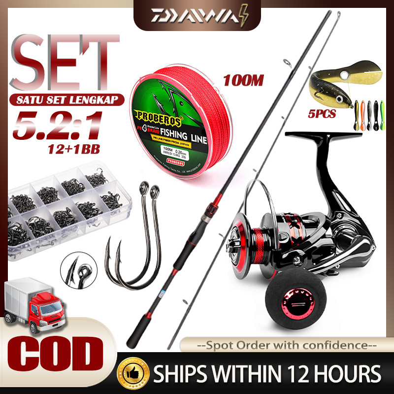OLAHTRACK DAIWA Joran Daido satu set Trisula Pro Series Joran Casting 1 Set Pancing Set 1.6M-2.7M Jo