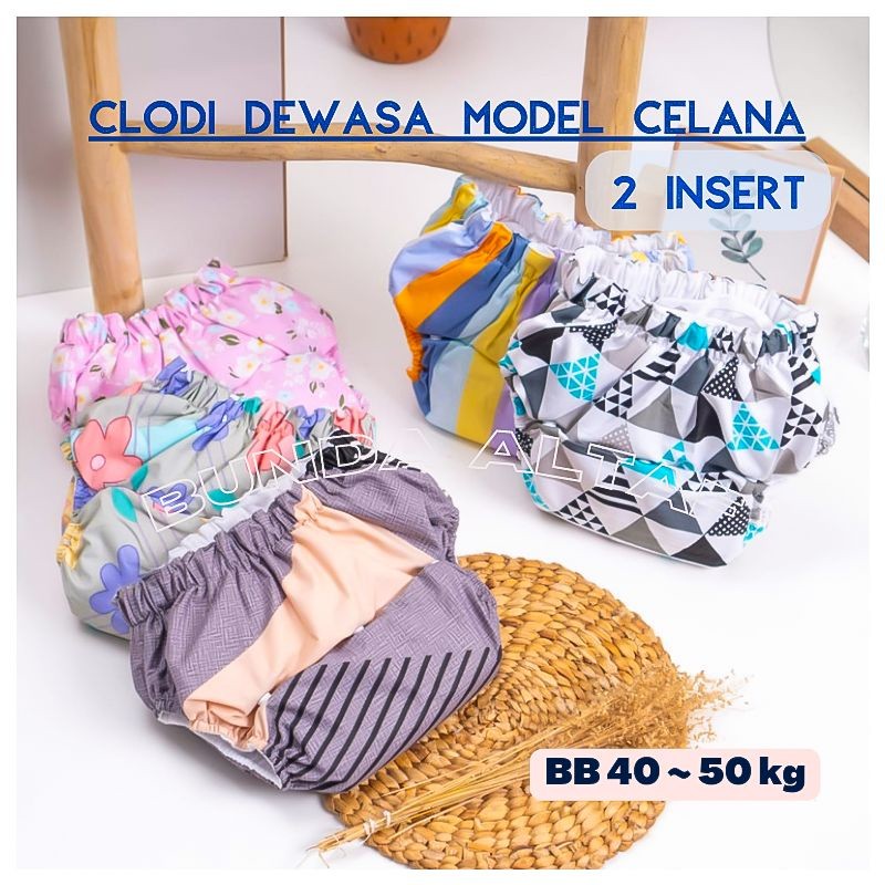 Clodi Dewasa Model Celana Popok Kain Lansia 40-50 kg