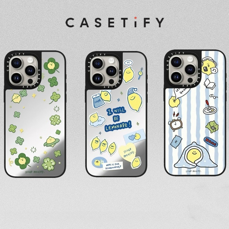 New CASETiFY Second Morning Cute Lemon Mirror Magnetic Phone Case for IPhone 17 17Pro 17Promax 17Air