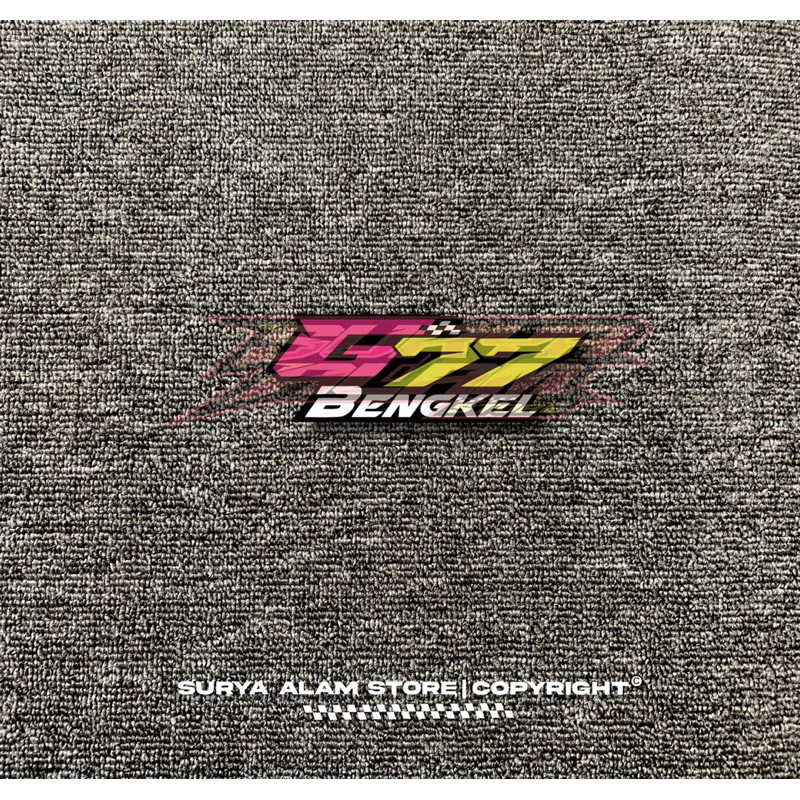 Stiker Cutting G77 Balap Bengkel